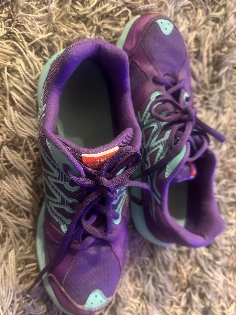 The North Face Kids Purple Lace-Up Athletic Sneakers - Size 5